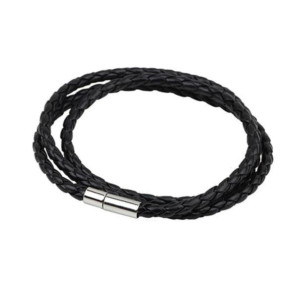 2-pak - Læderarmbånd - Læderarmbånd Sort