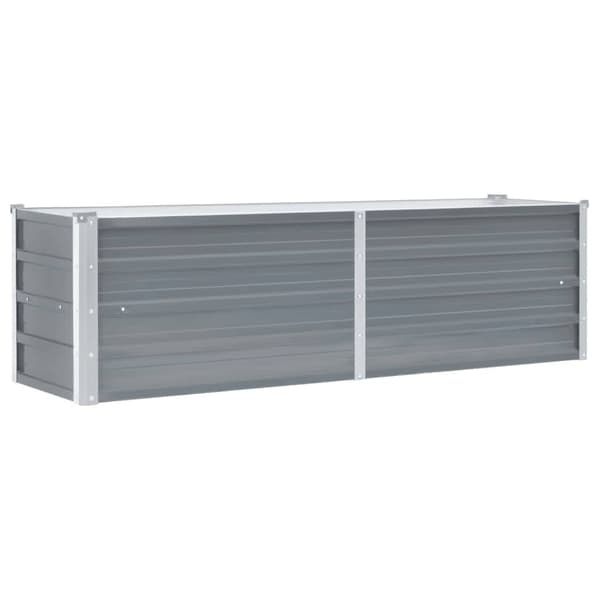 vidaXL Højbed til palleramme Galvaniseret Stål 160x40x45 cm Grå