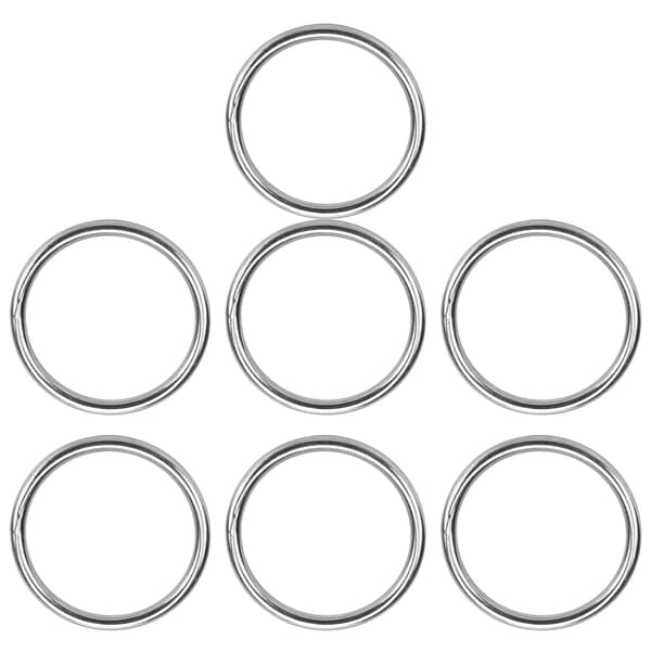 7 stk Rustfritt Stål 304 O-ring 8x80 mm Vanntett Sterk Sømløs Sveiset Rund Tetning