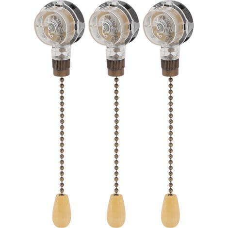 Glidelåsbryter for takvifte (3-pakning), rustfri, 250V/125V, bronse.