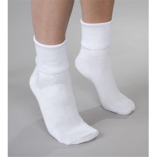 Ankelstrumpor för kvinnor i 100 % bomull, 3-pack, vit, medium, passar skostorlek 7,5-9