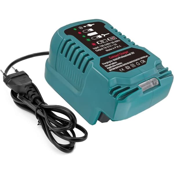 Oplader til Bosch Professional 18 V batterisystem GBA 18 V med LED-display, hurtigoplader kompatibel med Bosch 18 V batteri BAT6