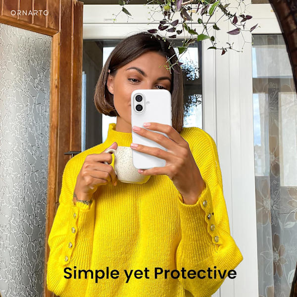 Compatible with iPhone 17 6.3-inch Protective Case, Slim Liquid Silicone 6-Layer Full Coverage Soft Rubber. Pure white Pure white