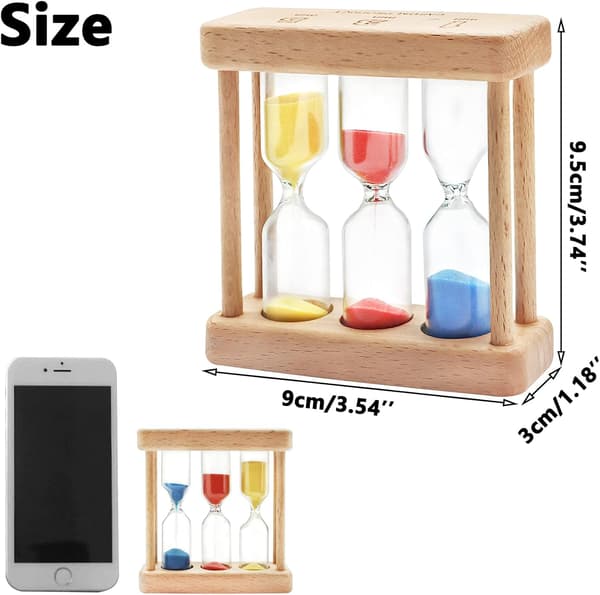 1+3+5 Minutter Mini Tre Timeglass Klokke Kreativ Sanddekorasjon