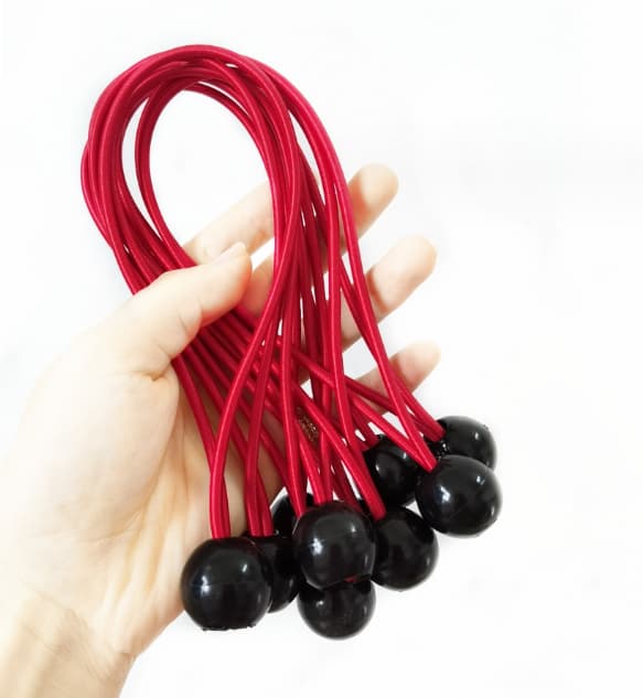 Rødt sett med 10 stykker himmelske gardinholdere elastiske tau Stra