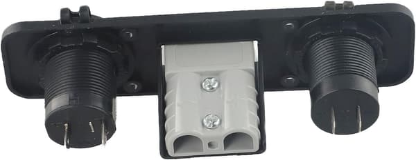 Premium Mount USB 3 0 Quick Charge-porte, 12/24V Bil Flush Receptacle Plade, Dobbelt Volt LED Display(B)