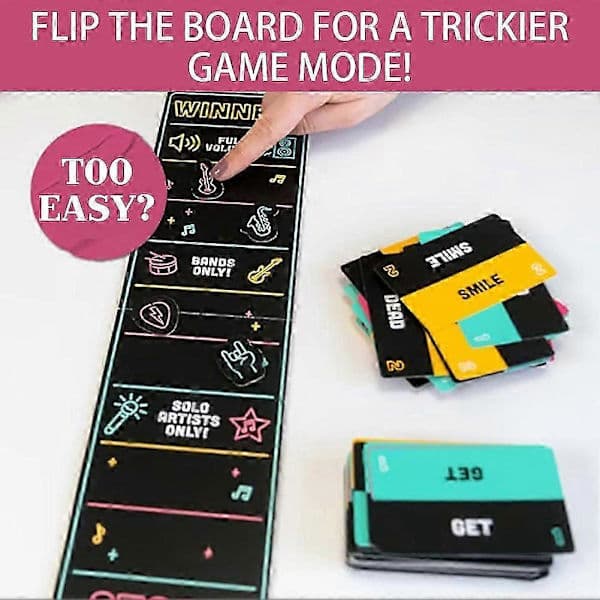Karaoke game with lyric cards for 2-10 players