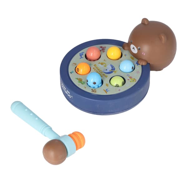 Whack A Mole Game Learning Interactive Educational Early Development Toy for Kids with Hammer for Children Over 3 Years Old Small Brown Bear