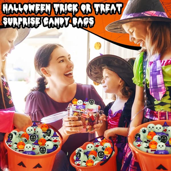 36 stk. Halloween selvlysende gummiænder i bulk
