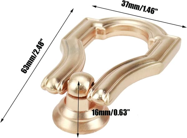 Skabshåndtag Elegant Stil Trækknapper Hængende Ring Design Beslag