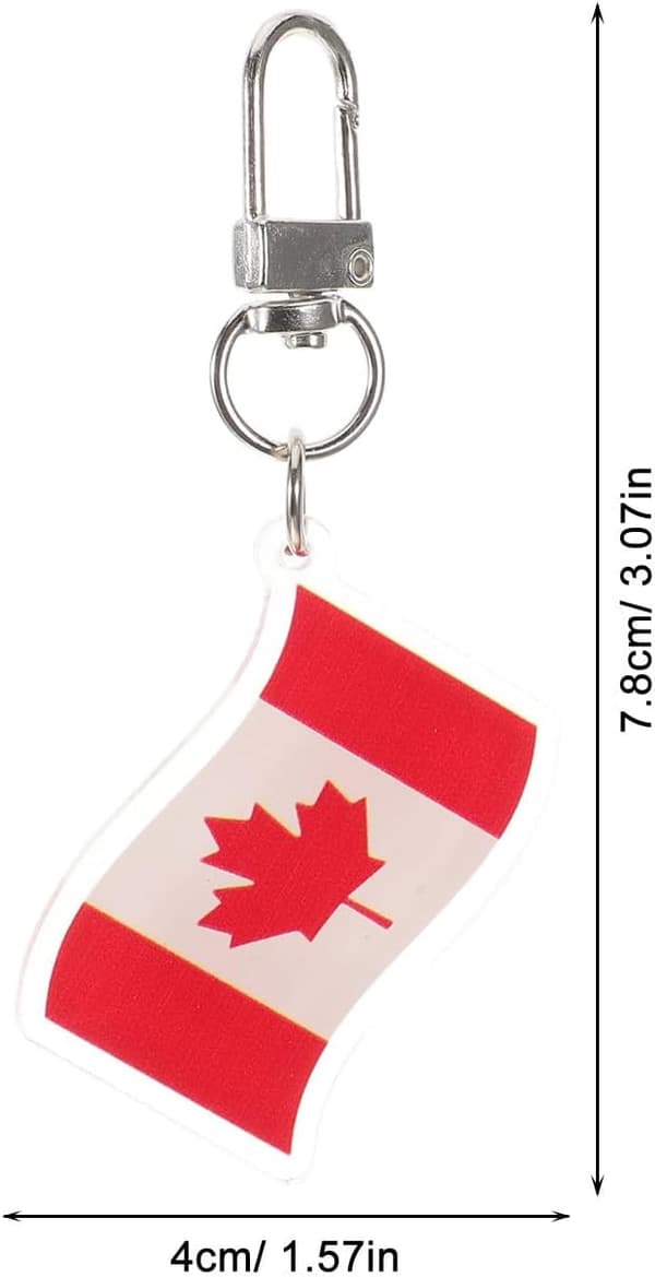 10 stk. Ahornblad Håndtaske Nøglering Canada Flag Nøglering Charm