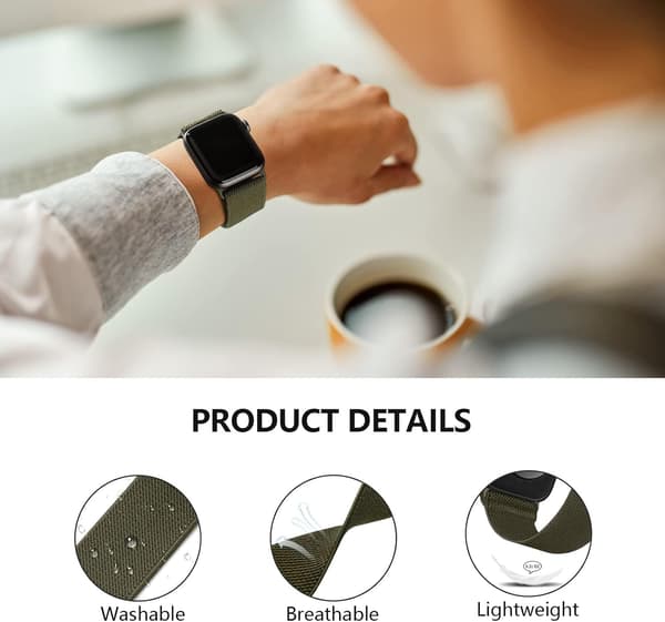 4-pack Stretch Nylon Elastiska Band Kompatibla med Apple Watch