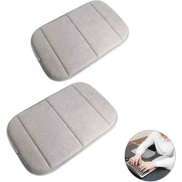2-pack Portable Elbow and Wrist Rest for Computer, Premium Memory Foam Keyboard Desk Support (20 x 30 cm)