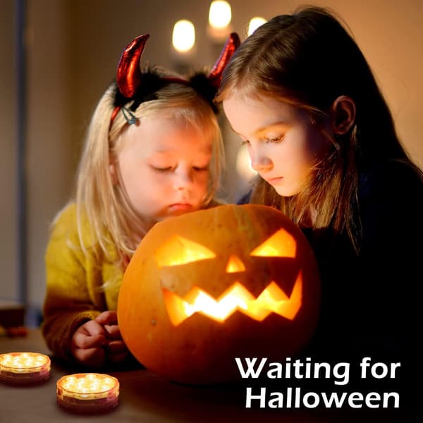 Halloween gresskarlys, batteridrevet vanntett LED-lys