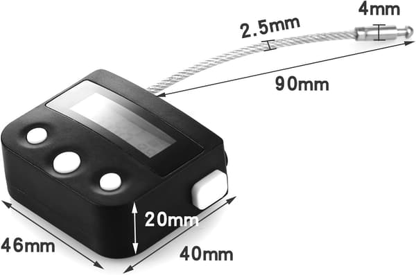 Electronic Timer Lock with Time Lock, Countdown Lock with USB Charging, 130kg Pull Force, Waterproof for Outdoor Use, 46x40x20mm, Black