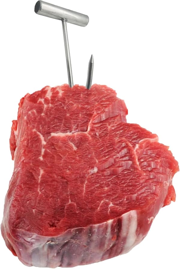 Stainless Steel T-Hook for Meat Drying and Door Pulling - Compatible with Butcher Tools (17x11cm)[JUN]