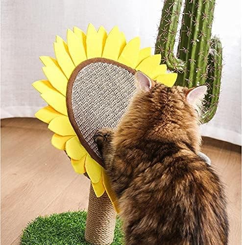 Sunflower Shaped Cat Scratching Post, Sisal Outer Layer, Cat Scratching Post, Flower and Cat Tree Shaped Furniture Cat Scratching Post
