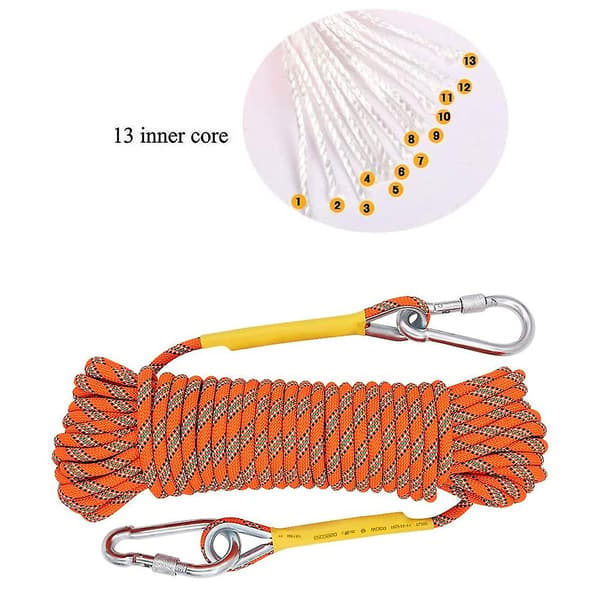 (10m) Orange Statisk Klatrereb Tilbehør Reb Udstyr