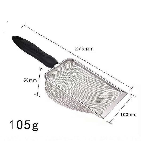 1. Rustfritt Stål Reptil Sand Substrat Skuffe Spade Sil Fin Me