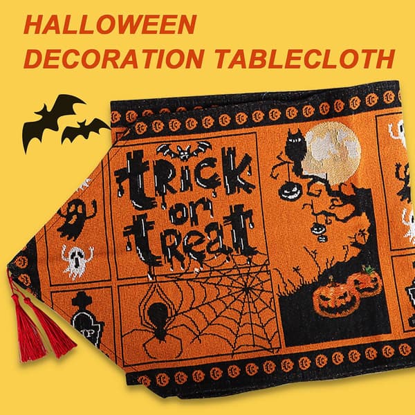 1. bokstavs tofsar løper duker, Halloween bordløper, for