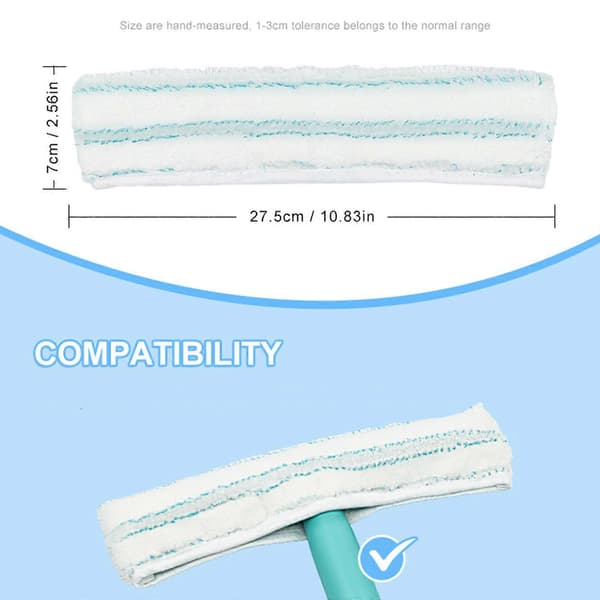 8 Pieces Replacement Pad for Cordless Electric Mop Sweeper Wireless Electric Mop Scrubber Pad, Green