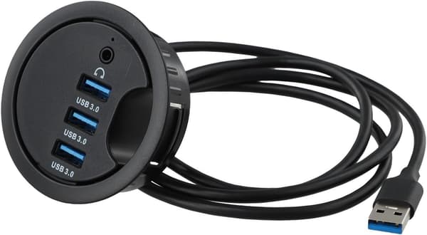 USB-hub lyd designet for effektive dataoverføringer med støtte for gjennomføring, for flere enheter