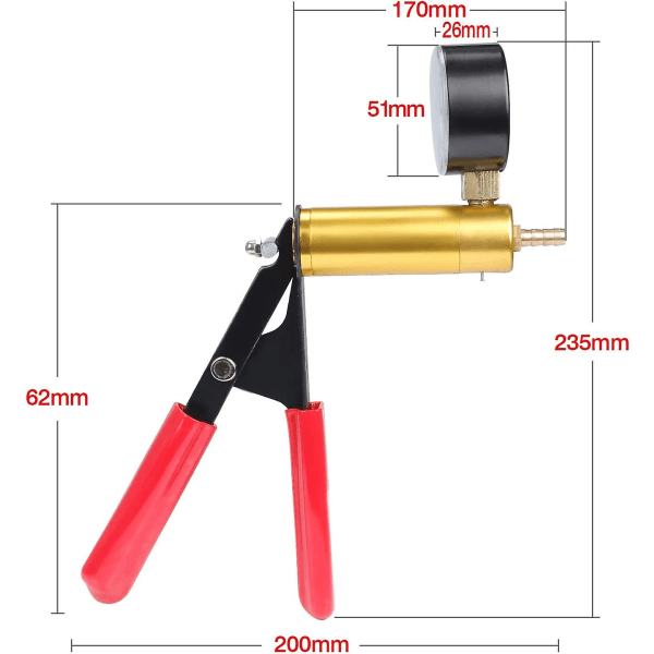 Manual Vacuum Pump, Brake Fluid Bleeder Vacuum Tester, Vacuum Kit Car Repair Tools