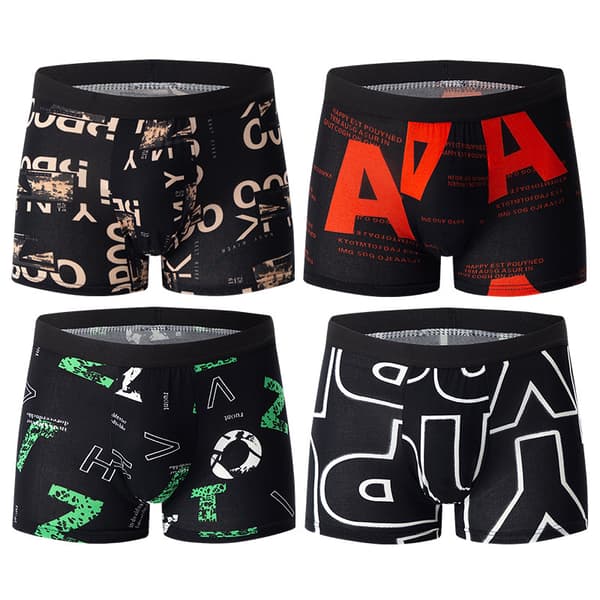 4-pak boxershorts til mænd, afslappede, åndbare, komfortable, elastiske sportsshorts M M