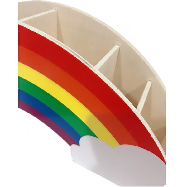 1 st barnskrivbordsarrangör, träskrivbordsställ, kreativ penna