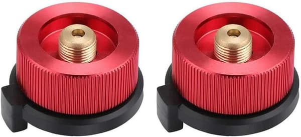 Campingkøkkenforbindelse, 2 stk Campinggasadapter, Gasflaske Adapter, Komfurforbindelse til Campingkøkkenbrænder (R