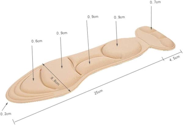 Antislip hælpuder og selvklæbende hælpuder (abrikos)