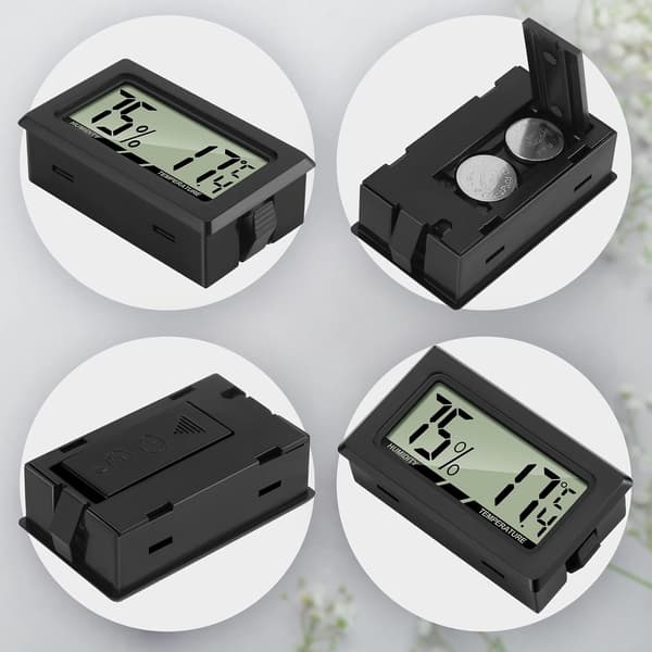 Mini digital indendørs temperatur- og fugtighedsmåler hygrometer (8 stk)