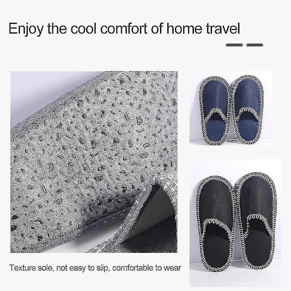 (pow yeah!) 6-pack felt slippers - silent and non-slip