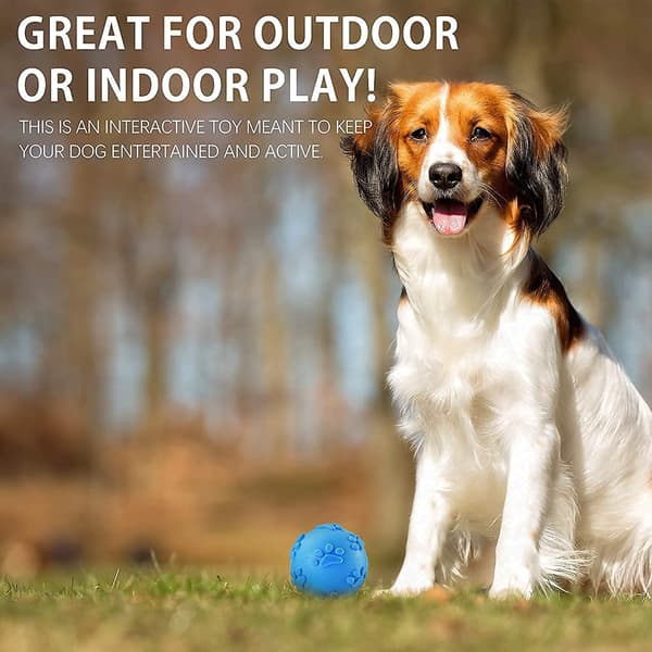 Hundelegetøjsbolde, lydlegetøjsbolde, hundelegetøjsbold til at tygge på, hvalpemolarrensebold, til små og mellemstore hunde (6 cm)