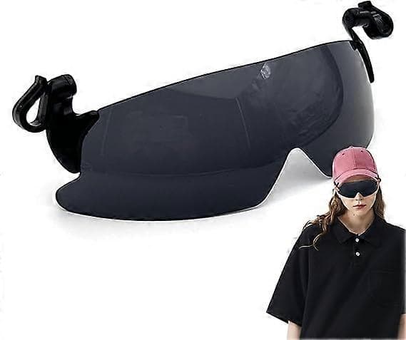 Urheiluaurinkolasit ulkokäyttöön, Clip-On urheiluaurinkolasit, Golf Clip aurinkolasit, Häikäisynestolasit, Musta