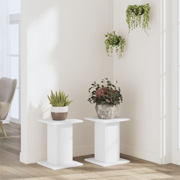 Kasviteline 2 kpl valkoinen 30x30x40 cm kalustelevy Vit