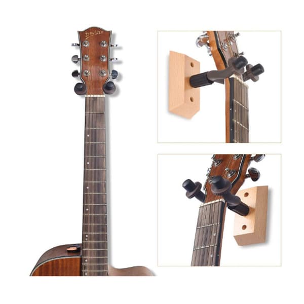 2-pakning gitarveggfeste i ekte tre