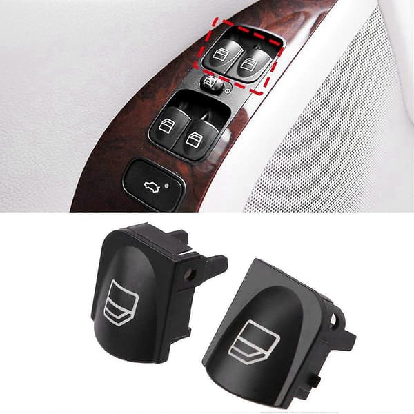 4x Window Switch Button Cover for W203 W208 C CLK-Class Front Left+Right Window Switch Repair Button