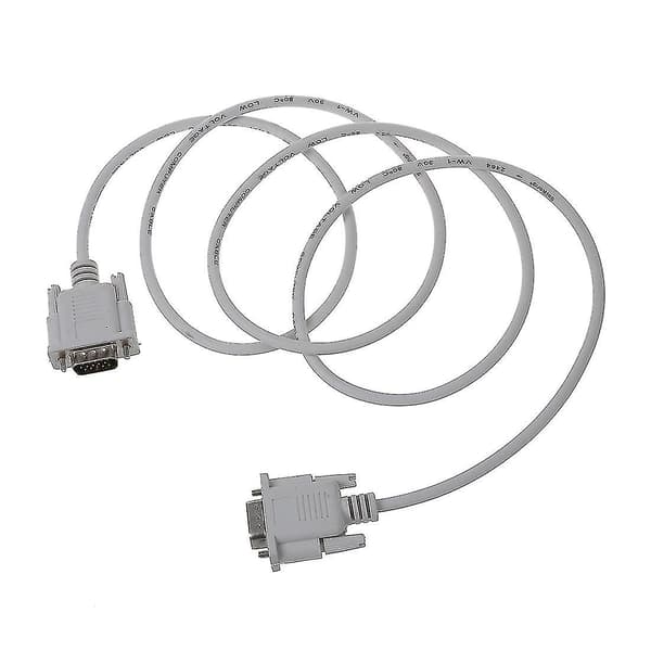 VGA DB15 hane till RS232 DB9 stift hane adapterkabel / videografisk förlängningskabel (vit, 1,5 m)