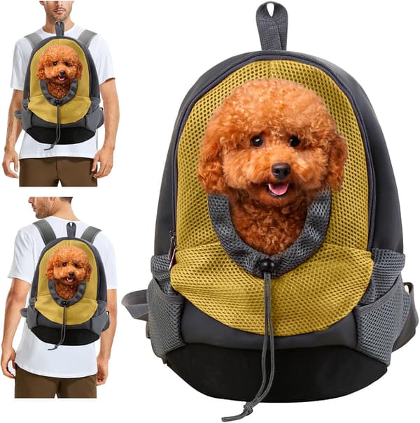 Dog Harness Backpack, Small Puppy Harness, Pet Travel Backpack, L