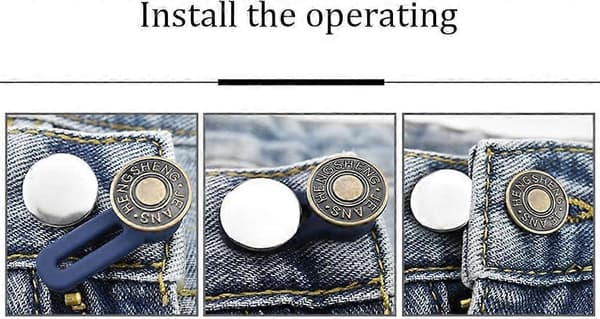 6 stk. Knapforlængere til Bukser Jeans, Nederdel Taljefæster