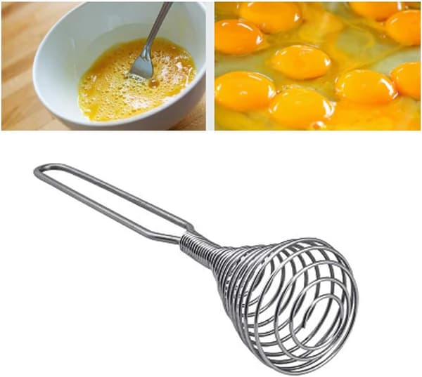 Practical Manual Spiral Egg Whisk for Kitchen, Portable Whisk for Milk Drinks, Coffee Shake, Frother, Mixer, Foamer, Home Cooking Tool
