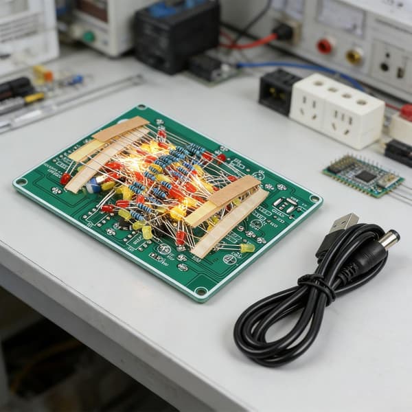 NE555 og CD4017 Basert Øvelseshastighet, Grade PCB, Komponentparametere, Elektronisk Sett med Justerbar LED-flyt Klart Silketrykt Stor