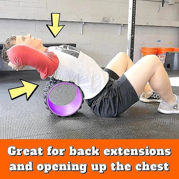 Zk-back+Purple Roller Myofascial Release Trigger Point Yoga Wheel Foam Roller For Treating Back Pain Deep Tissue Massage Exercise
