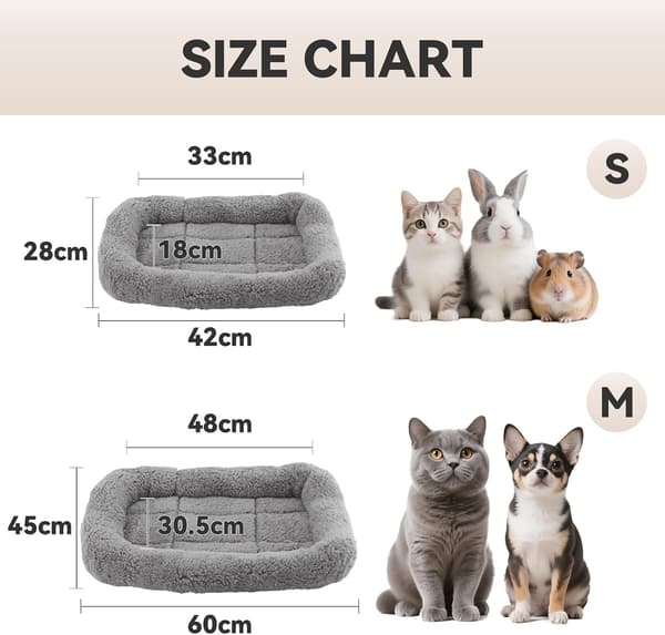 Cat Bed Kitten Bed Cozy Soft Small Pet Cushion Washable Bed for Cat's Nest/Cave (42CM X 28CM)