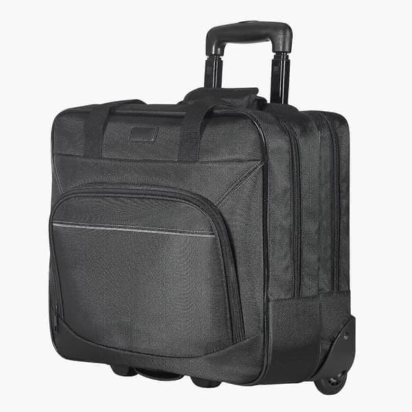Rolling Laptop Bag with Wheels, Fits up to 15.6-inch Laptop, Rolling Briefcase with Telescopic Handle, Computer Bag