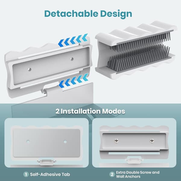 Duschväggmonterad hårfångare, återanvändbar duschhårfångare w
