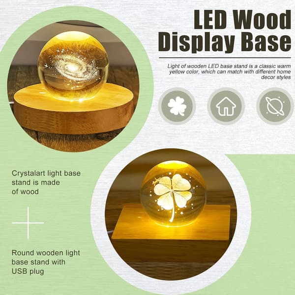 8 stk. LED-displaybase i tre, rund og firkantet overflatestil item_shape