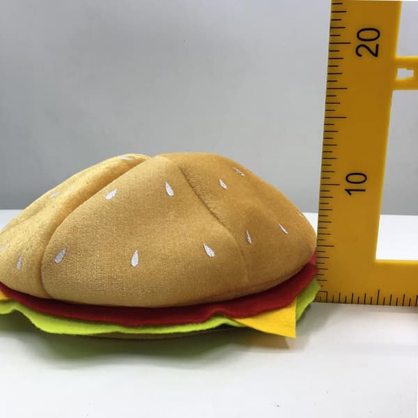 Nyhet Burger Kostymehatt Plysj Hodeplagg til Halloween