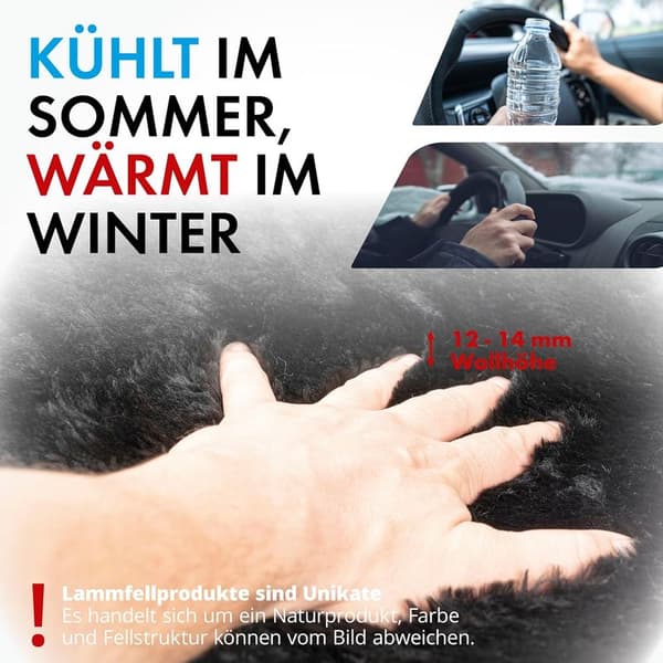 Rattmuff i ull, 100 % ull rattbeskyttelse, bilrattmuff, vinter biltilbehør, rattmuff, vinter